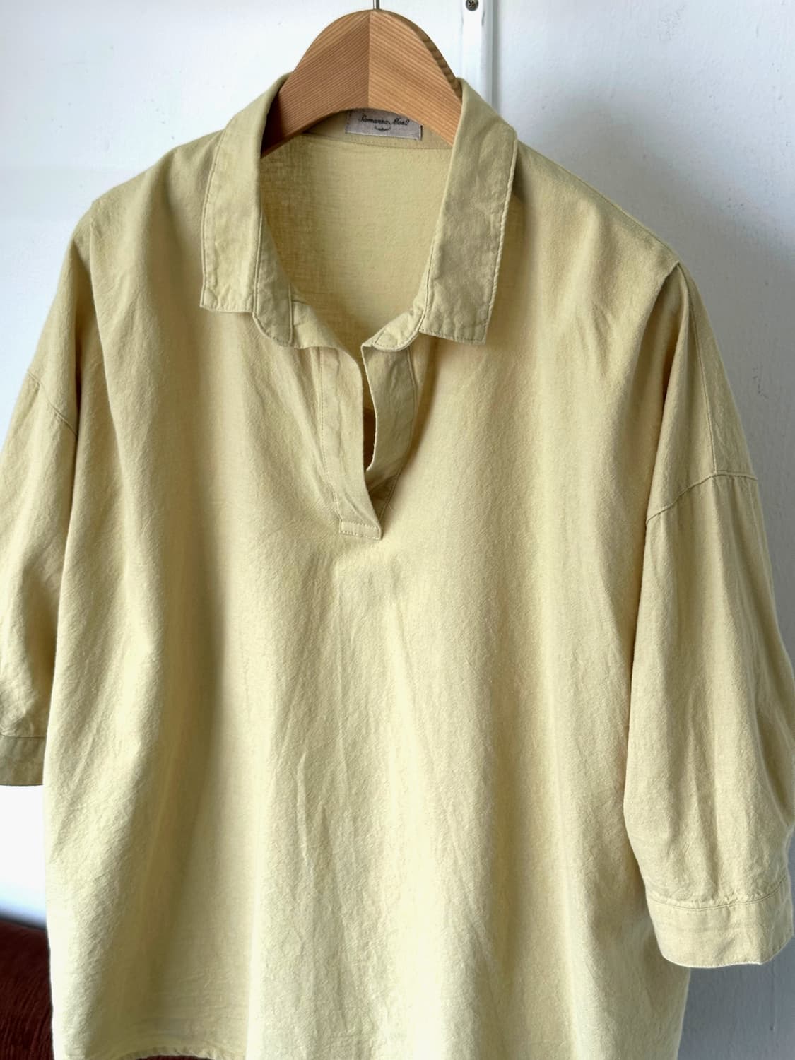 Wide silhouette rough cotton linen tunic 상품이미지2