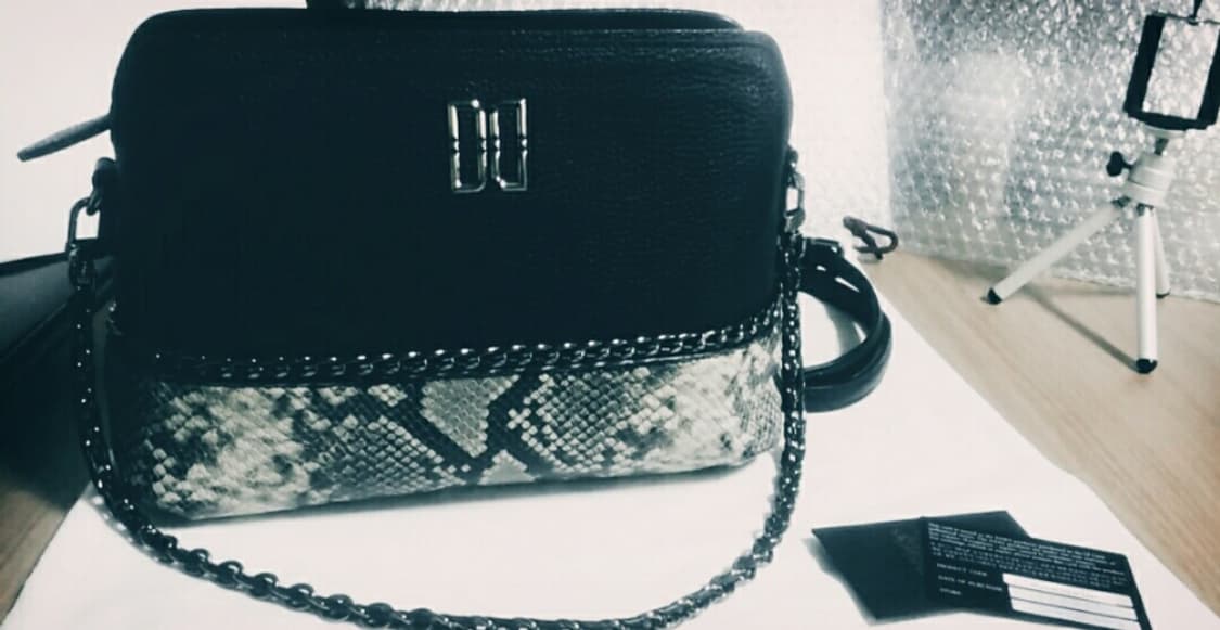 닥스 뱀피패턴체인숄더백/핸드백/가방/가죽가방 상품이미지8