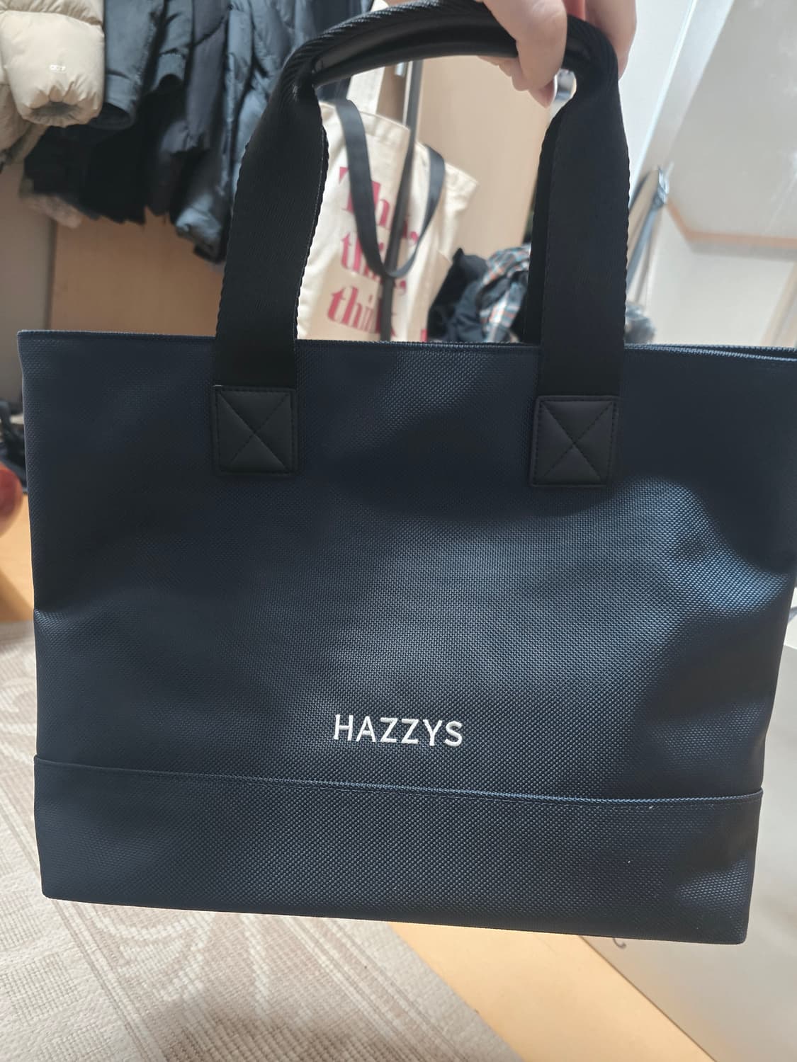 [새상품] 여성 LF 헤지스골프 로고장식 가죽 토트백 상품이미지2