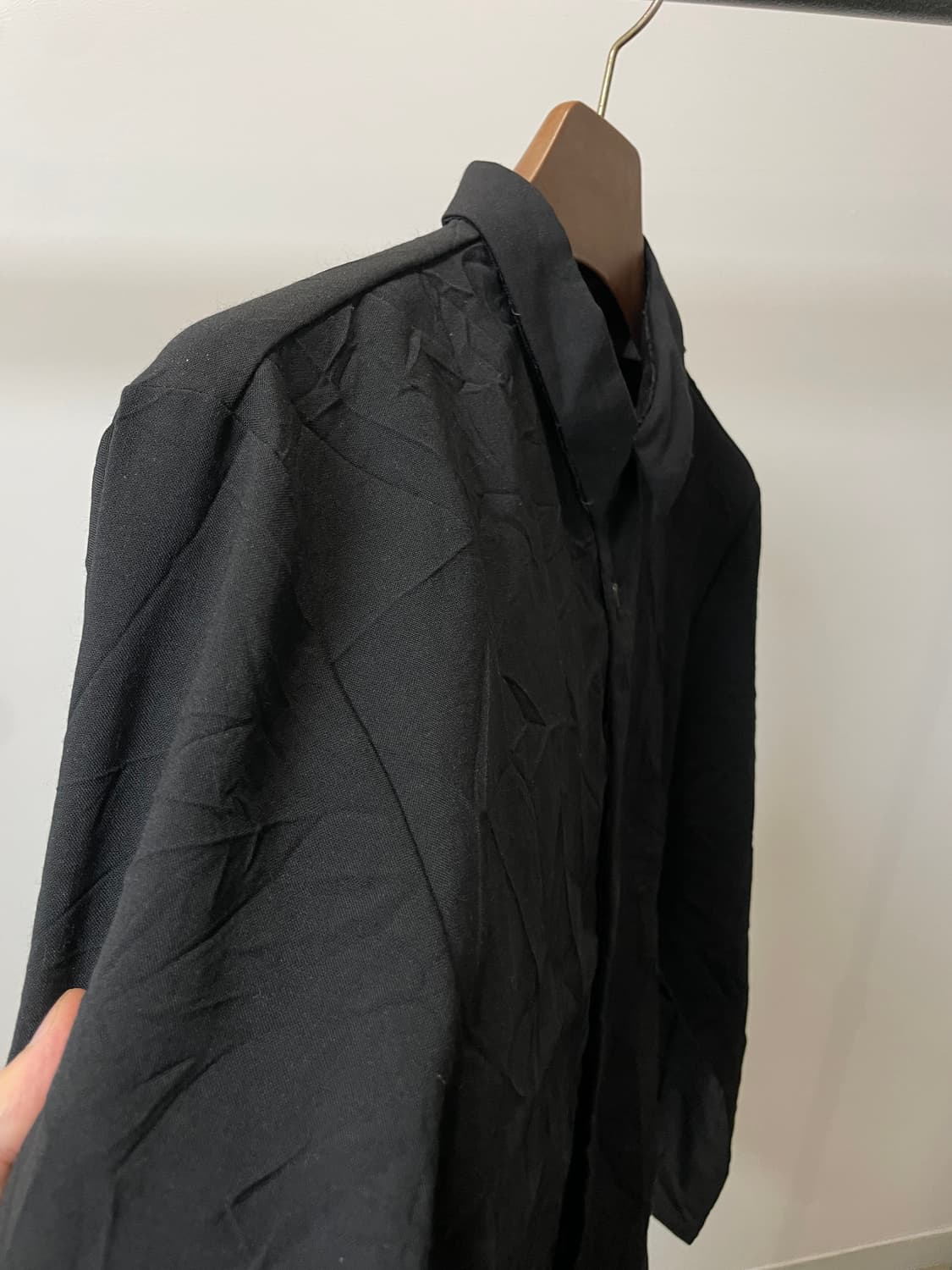 (M) Transit 트랜짓 크링클 울 린넨 셔츠 상품이미지2