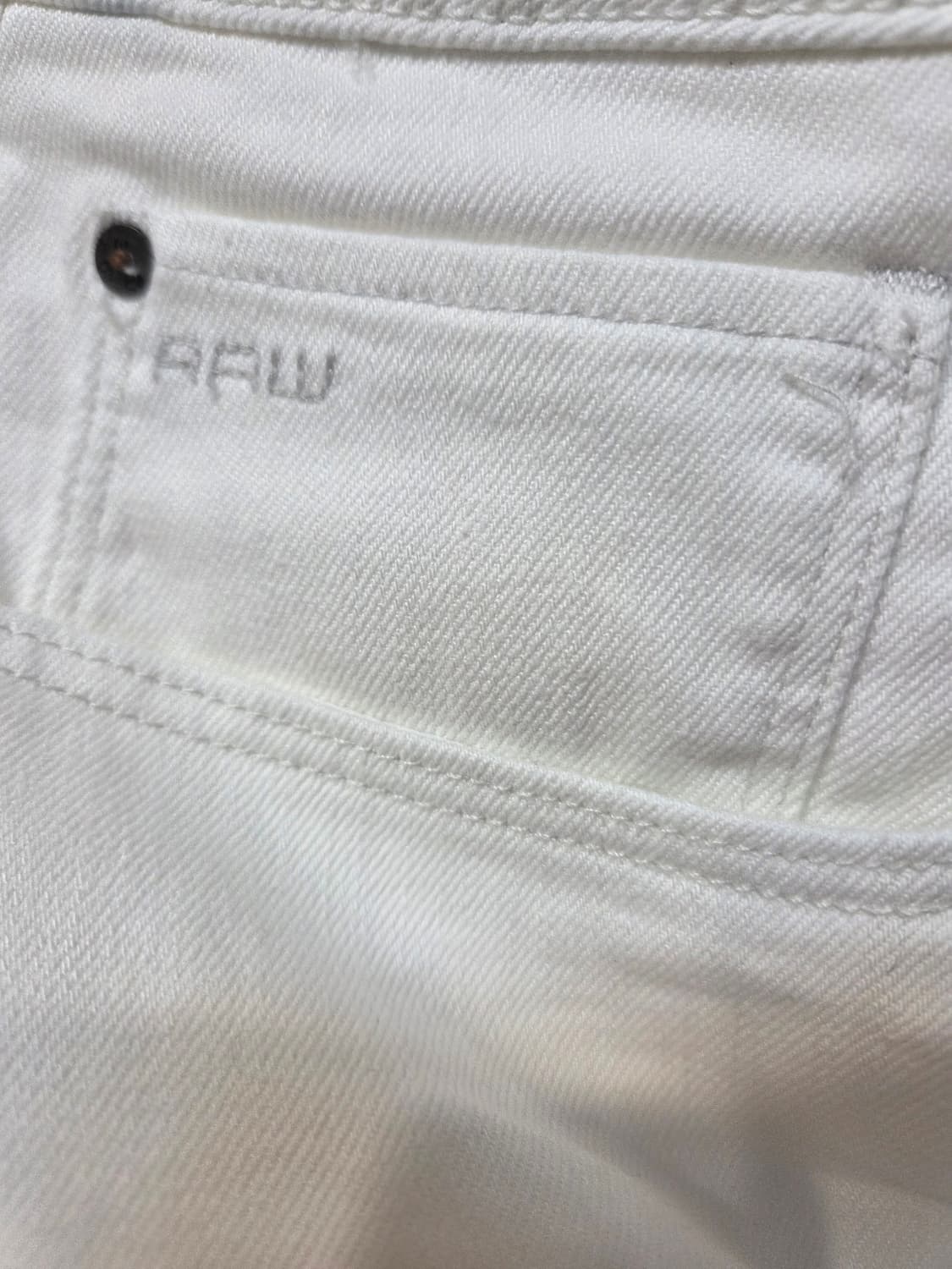 G-Star Raw 3301 화이트 데님 팬츠(W34/L32) 상품이미지4