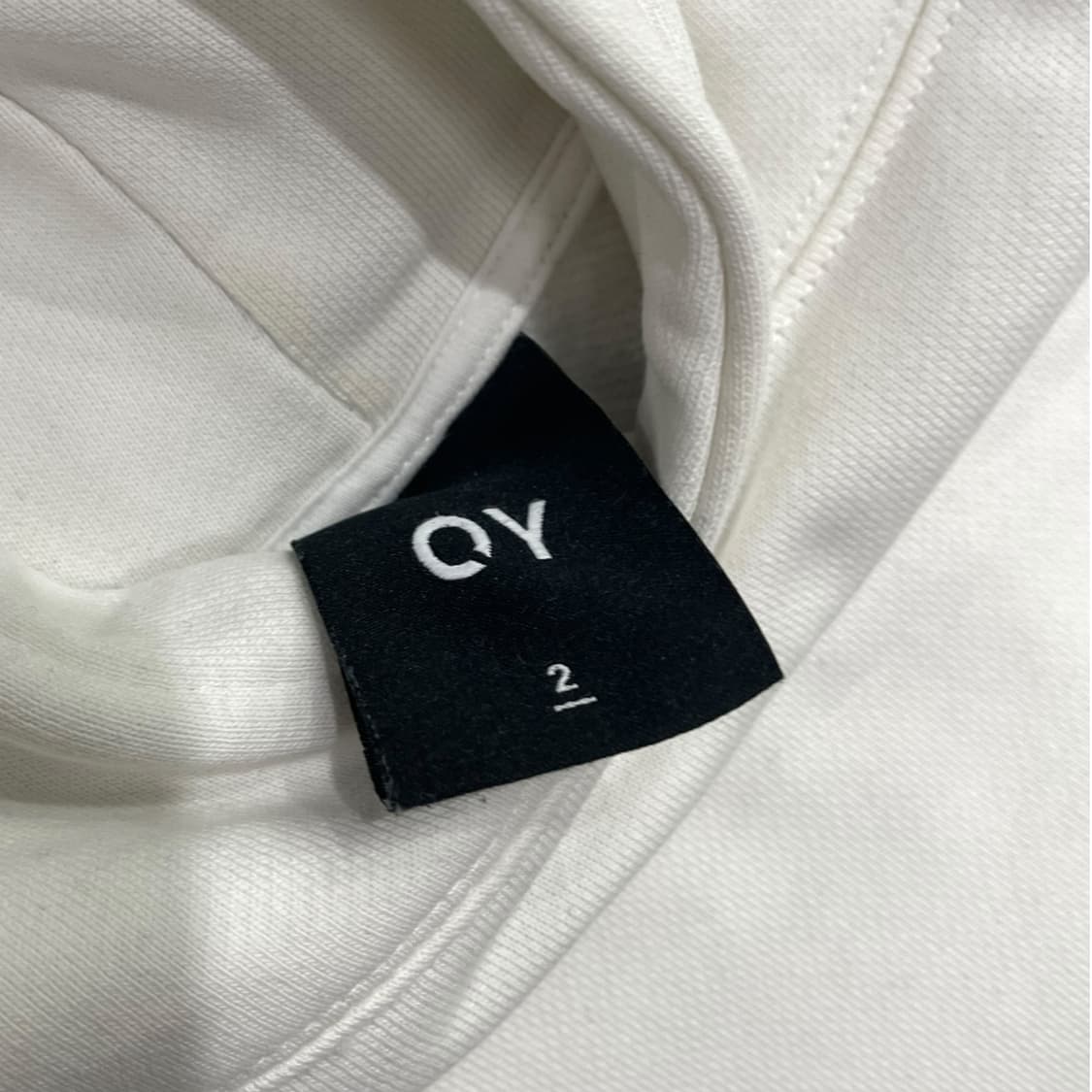 OY 컷팅 테이프 후드티 상품이미지5