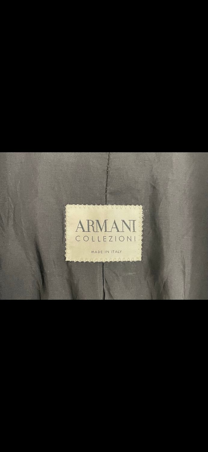 알마니 레더 펀칭 디테일 3버튼 블레이저 오버핏 상품이미지4