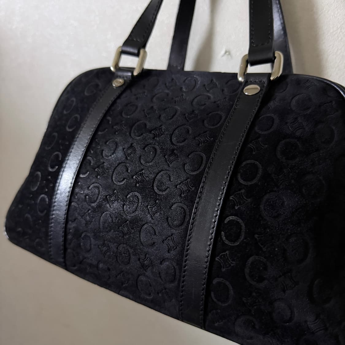 빈티지 셀린느 마카담 스웨이드 토트백 상품이미지5