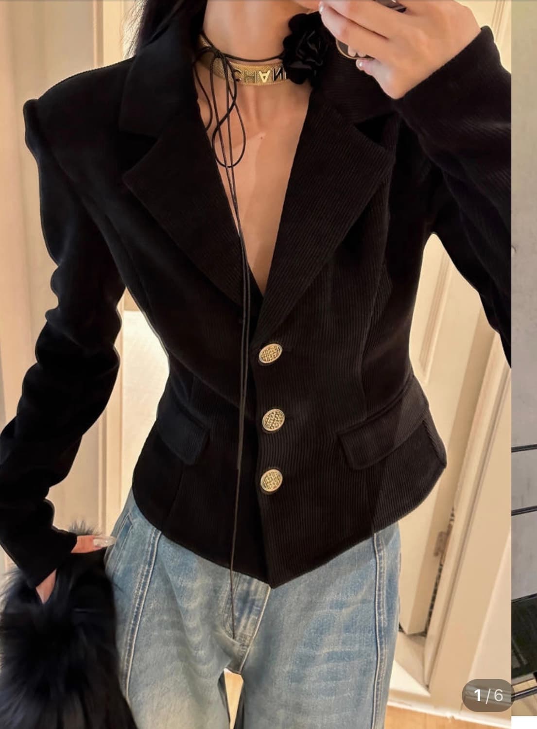 여성 블랙 정장 재킷  상품이미지1