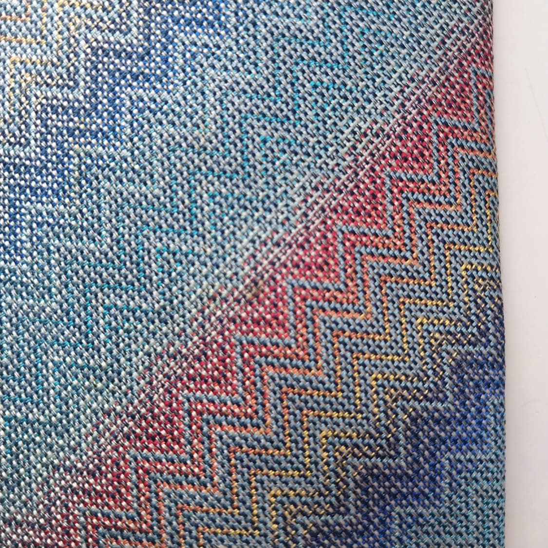 미쏘니 실크 블루 믹스 패턴 넥타이 9.3cm A+~A등급 K2493 상품이미지10