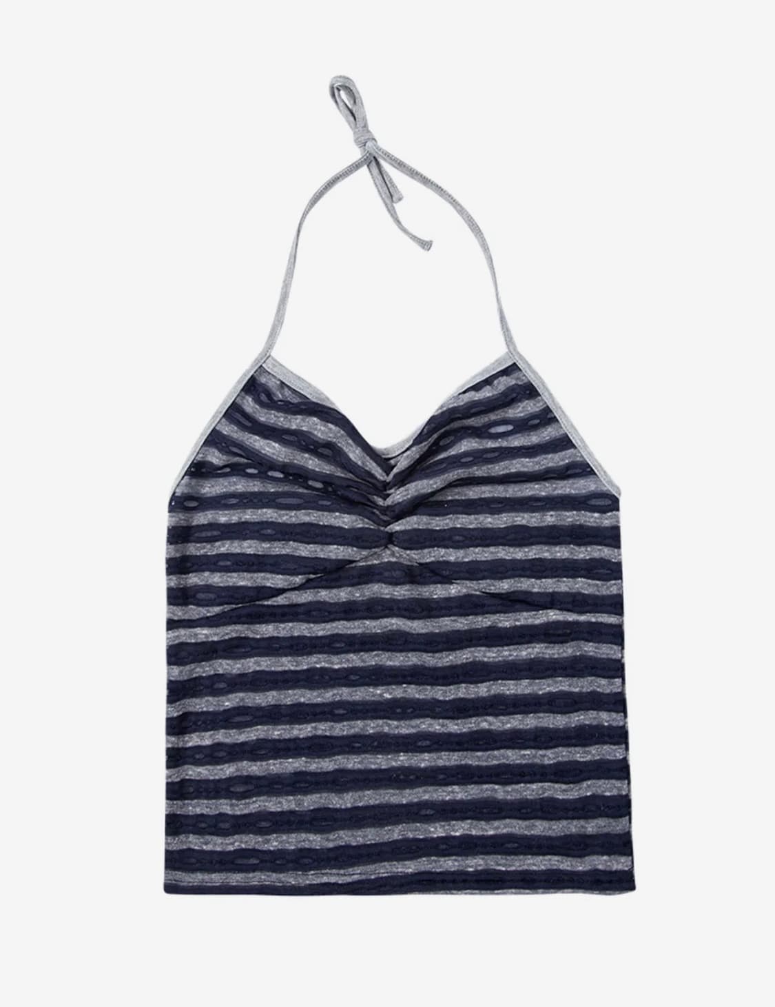 애즈온 V SHIRRING SLEEVELESS / NAVY 상품이미지1