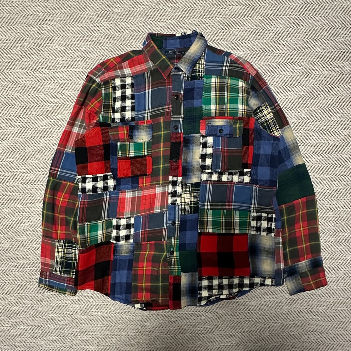 POLO RALPH LAUREN patchwork heavy shirt 상품이미지1