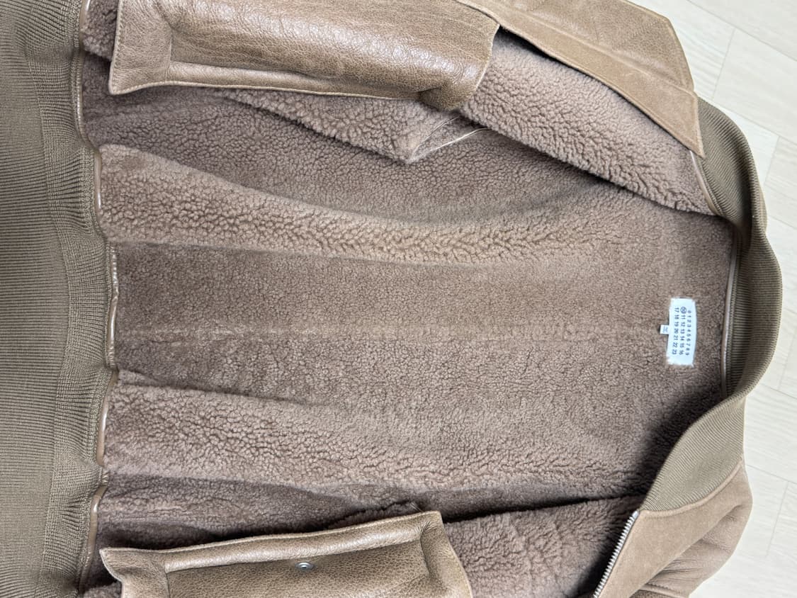 메종마르지엘라 레더 봄버자켓 브라운(유일매물) 상품이미지6