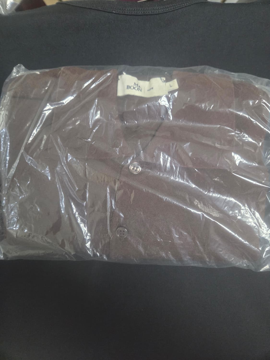 맨 온더 분 카라 반팔 니트 브라운 상품이미지1