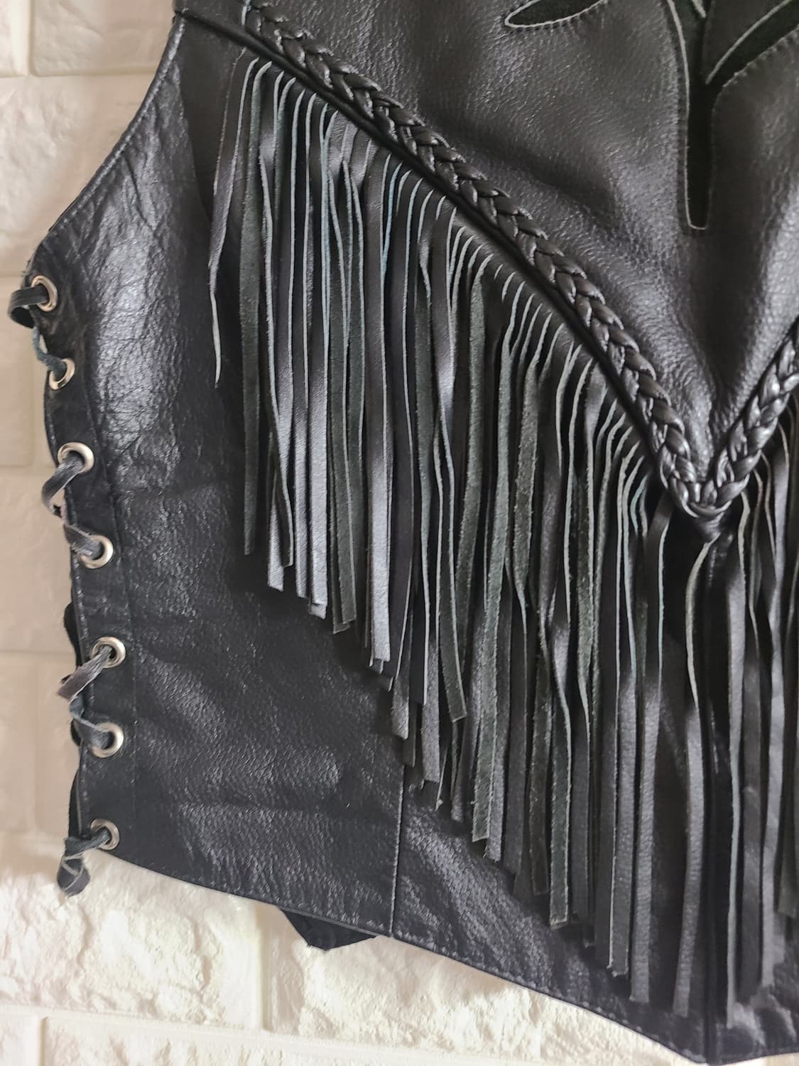 BARNEY'S LEATHER 프린지 가죽 베스트 블랙(55) 상품이미지9