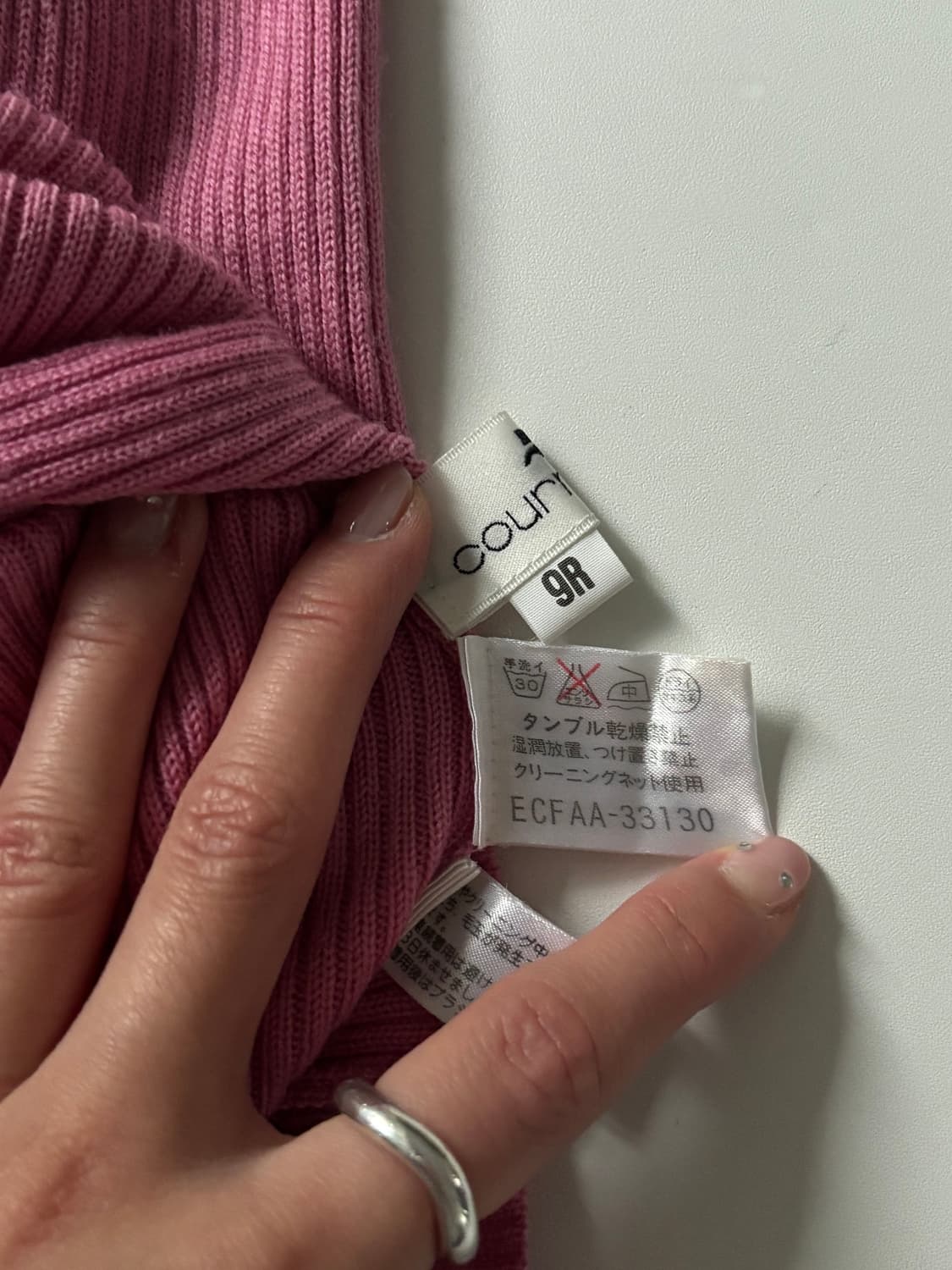 Courreges 꾸레쥬 핑크 모크넥 니트 상품이미지5