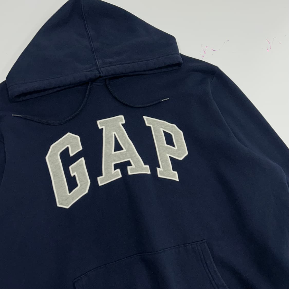 GAP 갭 그레이 로고 네이비 후드티 상품이미지4