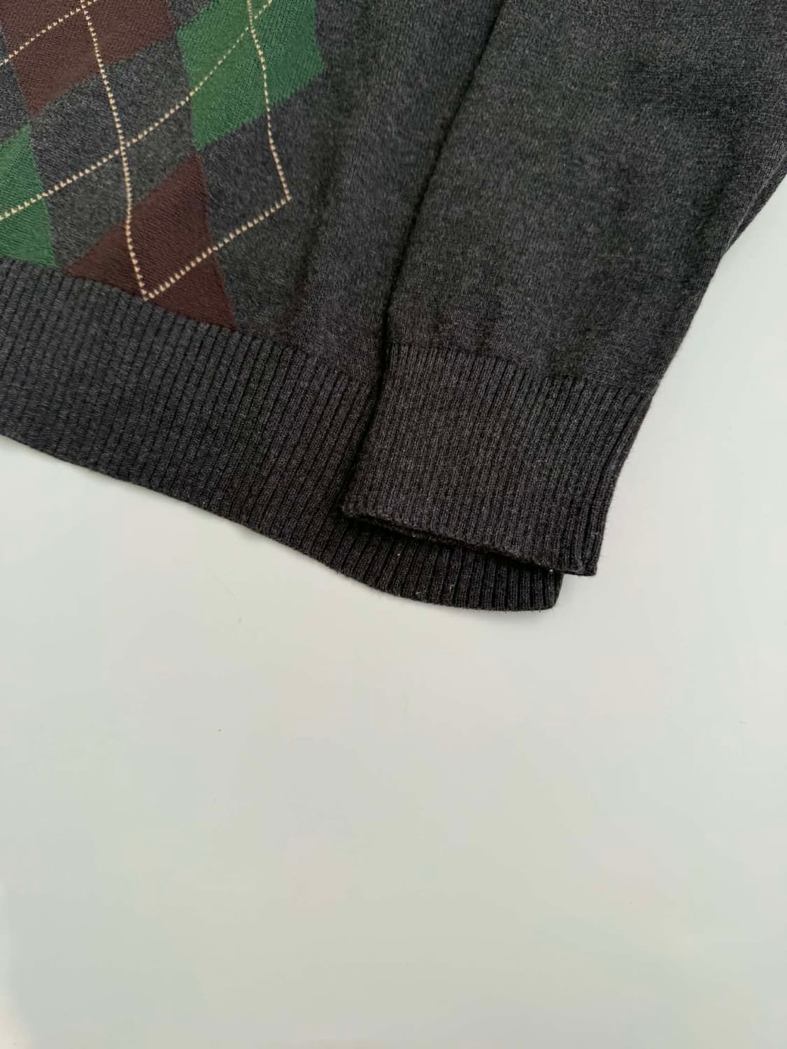 [S] 타미힐피거 아가일 브이넥 코튼 니트 스웨터 상품이미지7