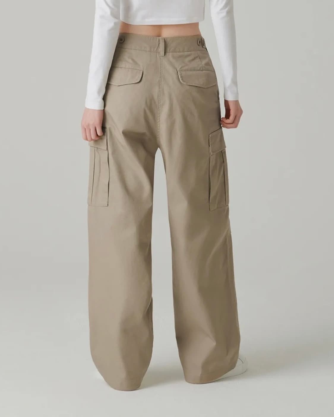 무신사 스탠다드 우먼즈 와이드 카고 팬츠 [베이지] 상품이미지2