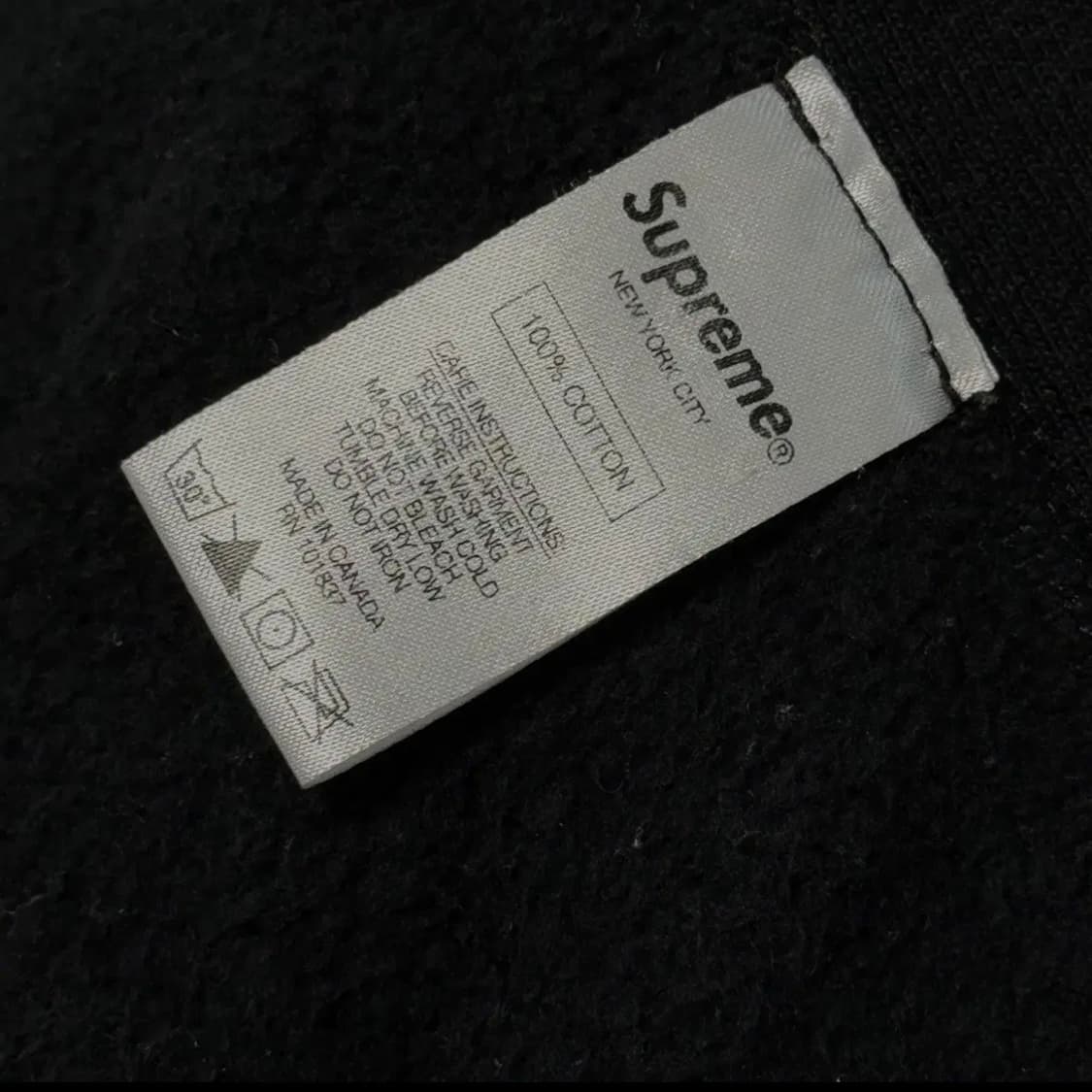 L) 슈프림 S 로고 후드 스웨트셔츠 블랙 상품이미지5