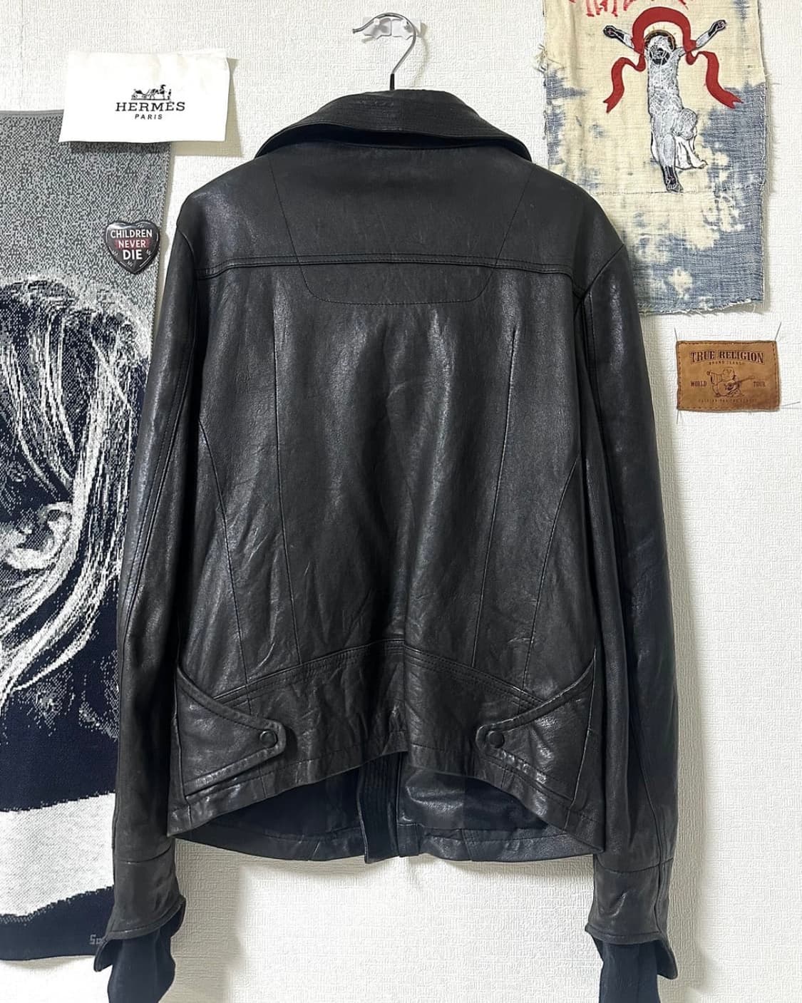 codes combine 00's 하이넥 램스킨 레더자켓 상품이미지5