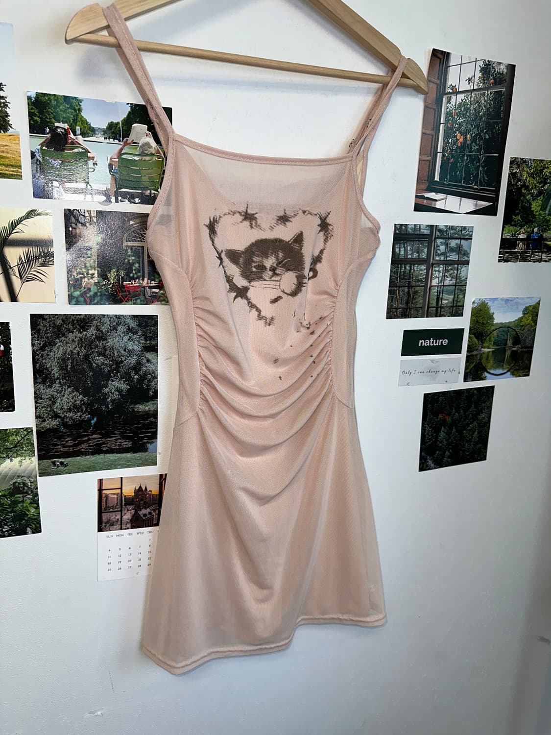 Baby pink kitten shirring ops 상품이미지6