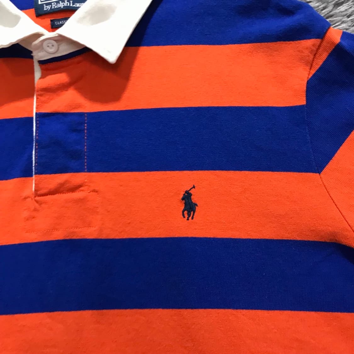 [[L(실 XL)] 폴로(POLO)랄프로렌 스트라이프 럭비티셔츠@133 상품이미지2