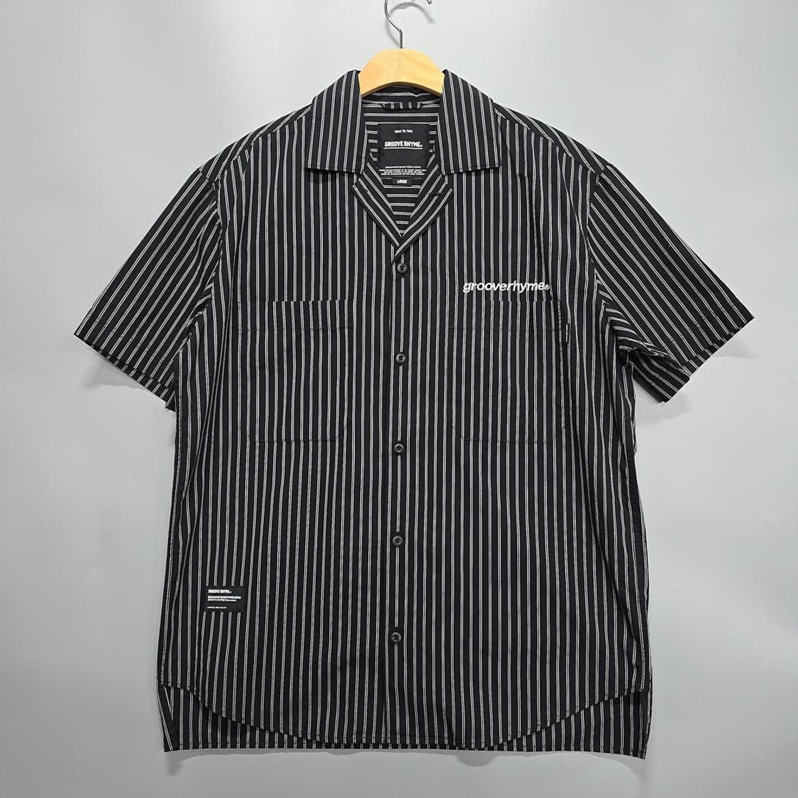 그루브라임(GROOVE RHYME) 스트라이프 반팔 셔츠 100 상품이미지1