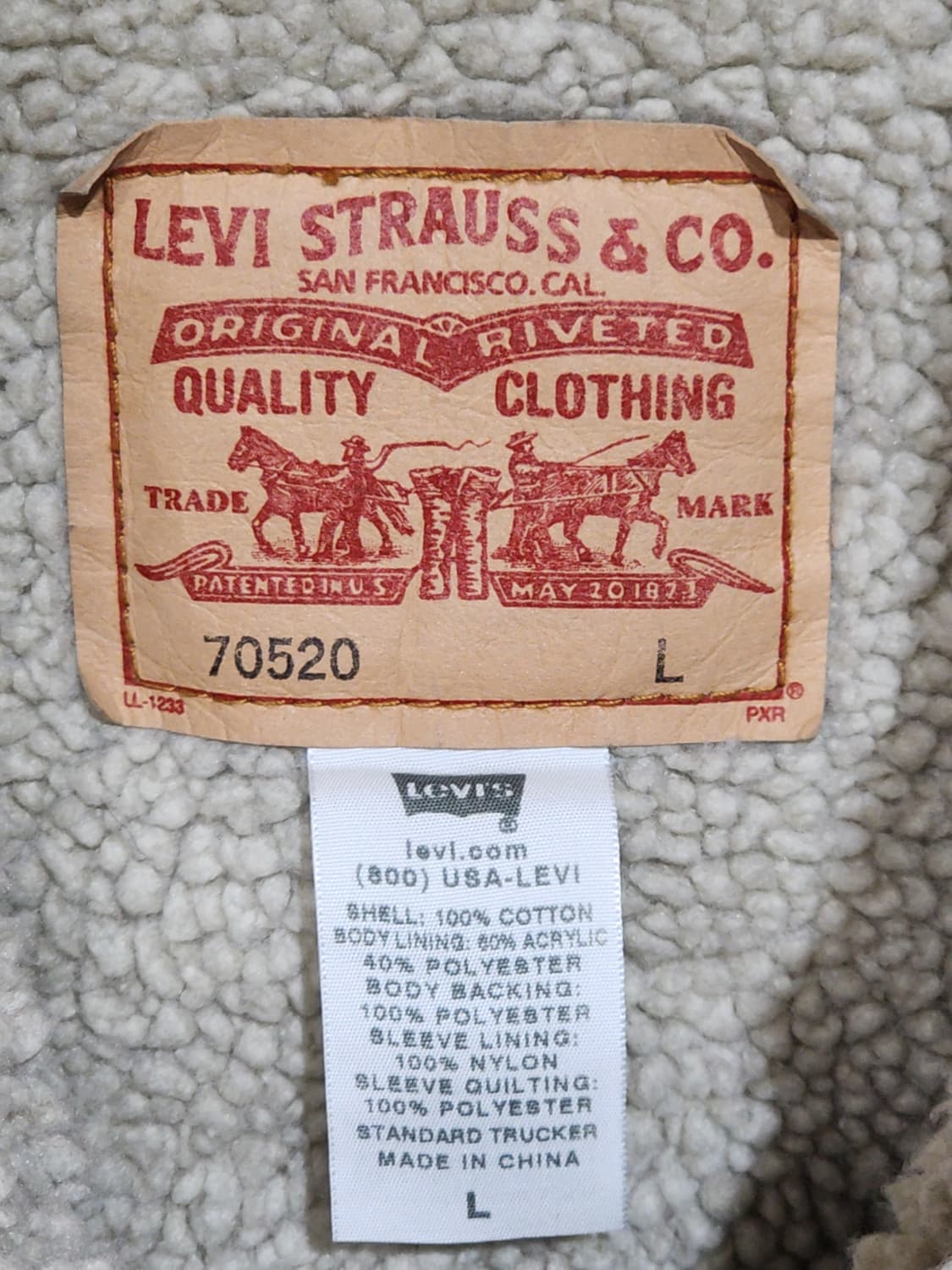 (XL) 리바이스 양털 청자켓 레드탭 데님자켓 빈티지  상품이미지3