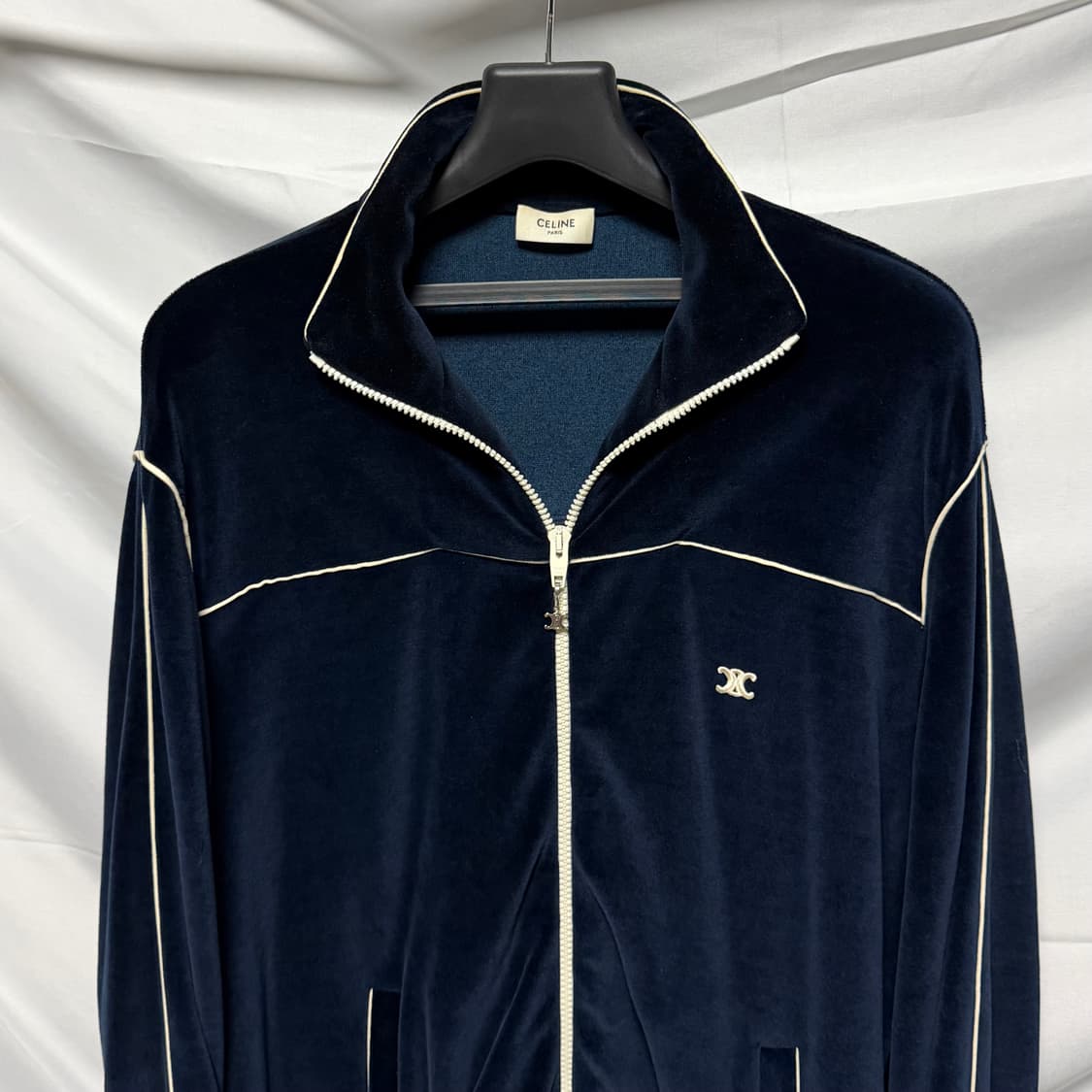 [S+급/L] 셀린느 트리오페 벨벳 트랙 자켓 집업 상품이미지3