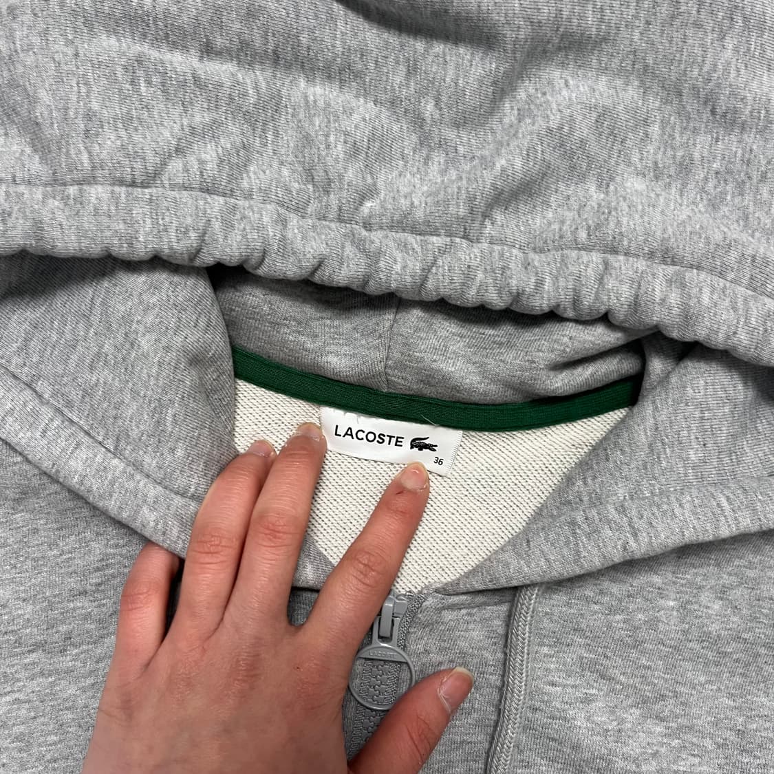 Lacoste grey zip-up hoodie 상품이미지6