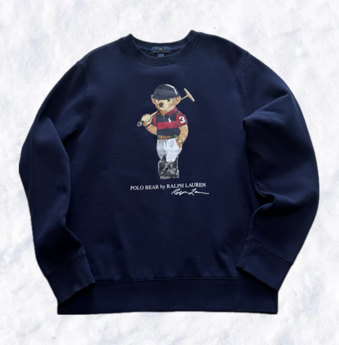 폴로 랄프로렌 네이비 빅 테디베어 맨투맨 (QR) 상품이미지1
