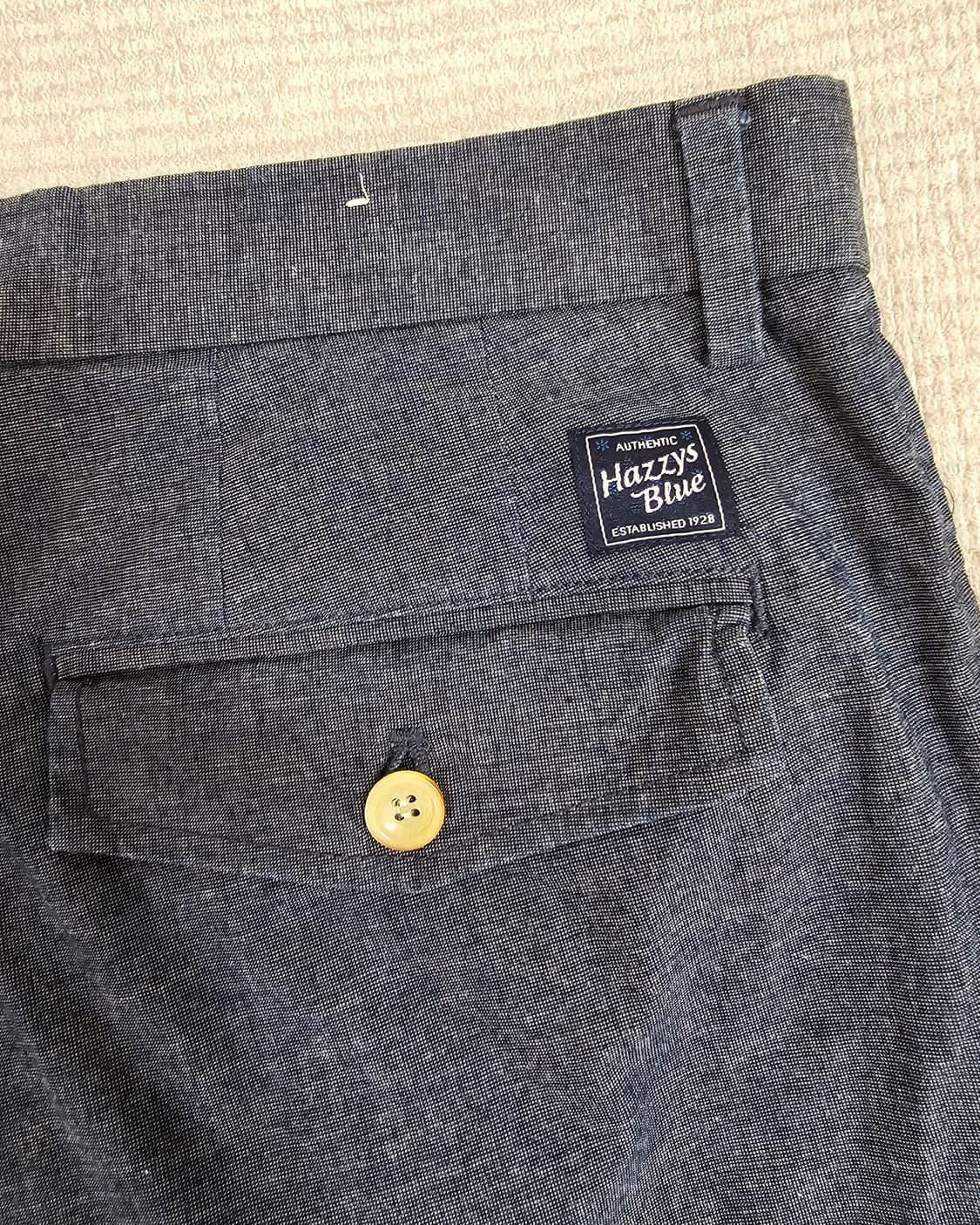 헤지스  천연면  시원한재질 그레이잔체크  롤업반바지33인치  상품이미지2