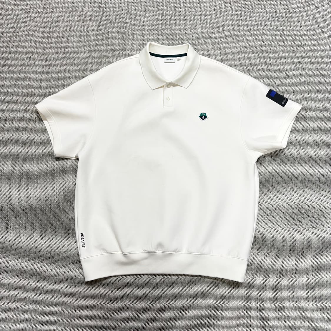 (100)골든베어 화이트 오버핏 반팔티 M 상품이미지1