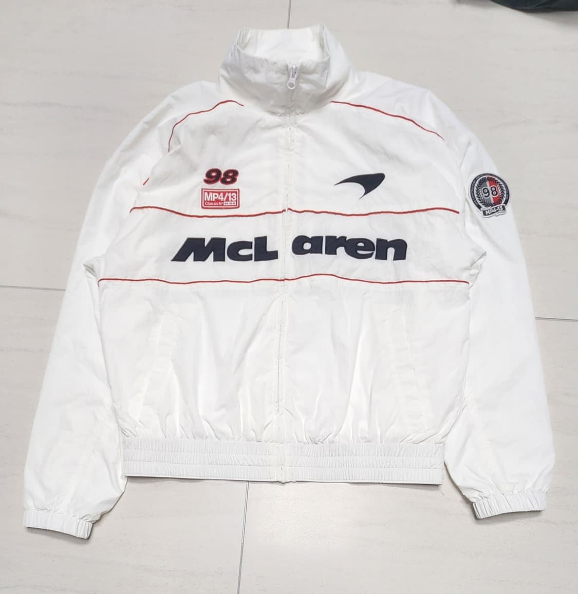 빈티지 홀리스터 맥라렌 화이트 트랙 자켓 상품이미지1