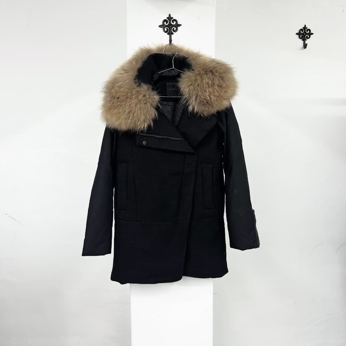 Asymmetry fur jacket 상품이미지5