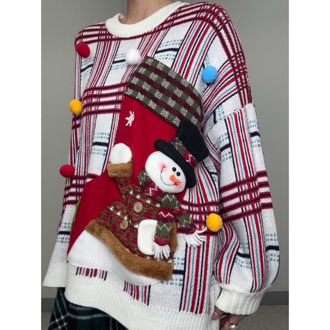 빈티지 크리스마스 니트 스웨터 상품이미지1