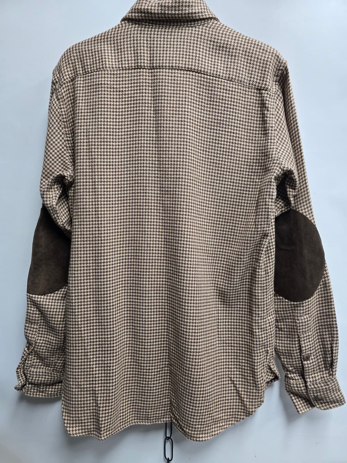 폴로 하운드 투스 스웨이드 패치 체크 울 셔츠 M 상품이미지4