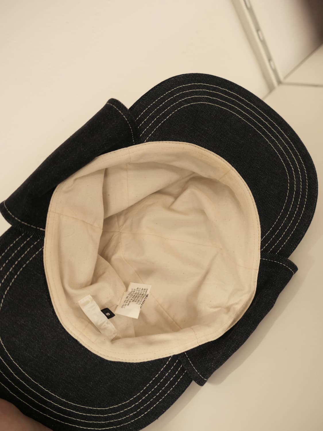 꼼데가르송 간류 더블 바이저 데님 캡 상품이미지6