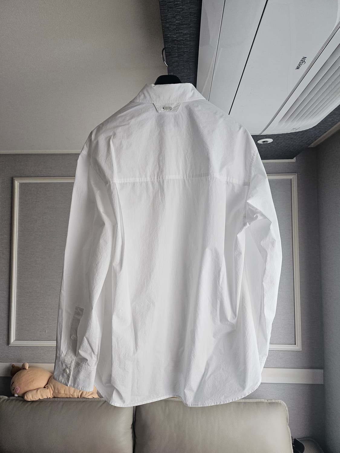 [거의 새것] 솔리드옴므 화이트 셔츠 남방 48 상품이미지2