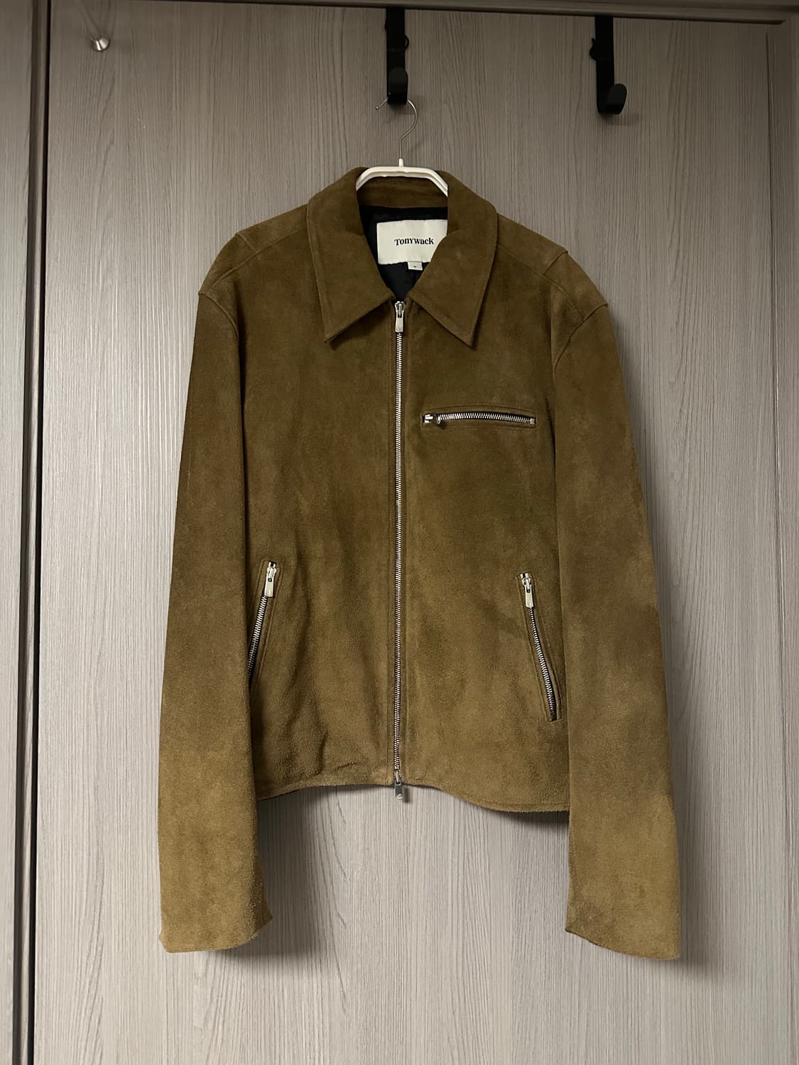 (S) 토니웩 스웨이드 블루종 올리브 브라운 상품이미지1