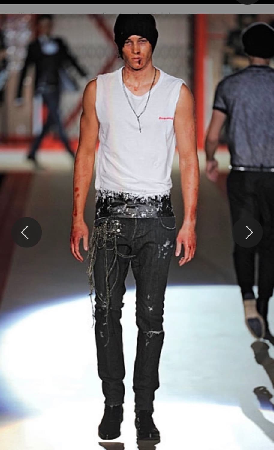 <새상품> 디스퀘어드2 아카이브 락펑크 체인 데님팬츠 상품이미지2