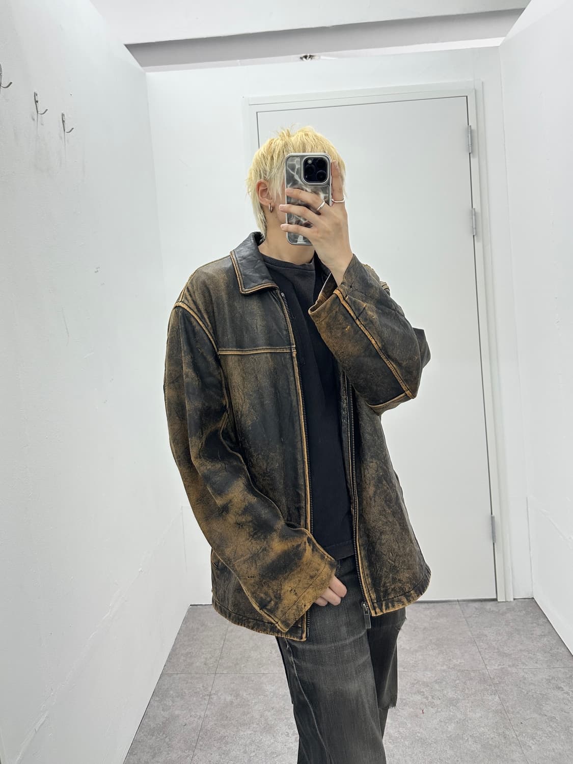 Calvin Klein dyed orange washing leather 상품이미지2