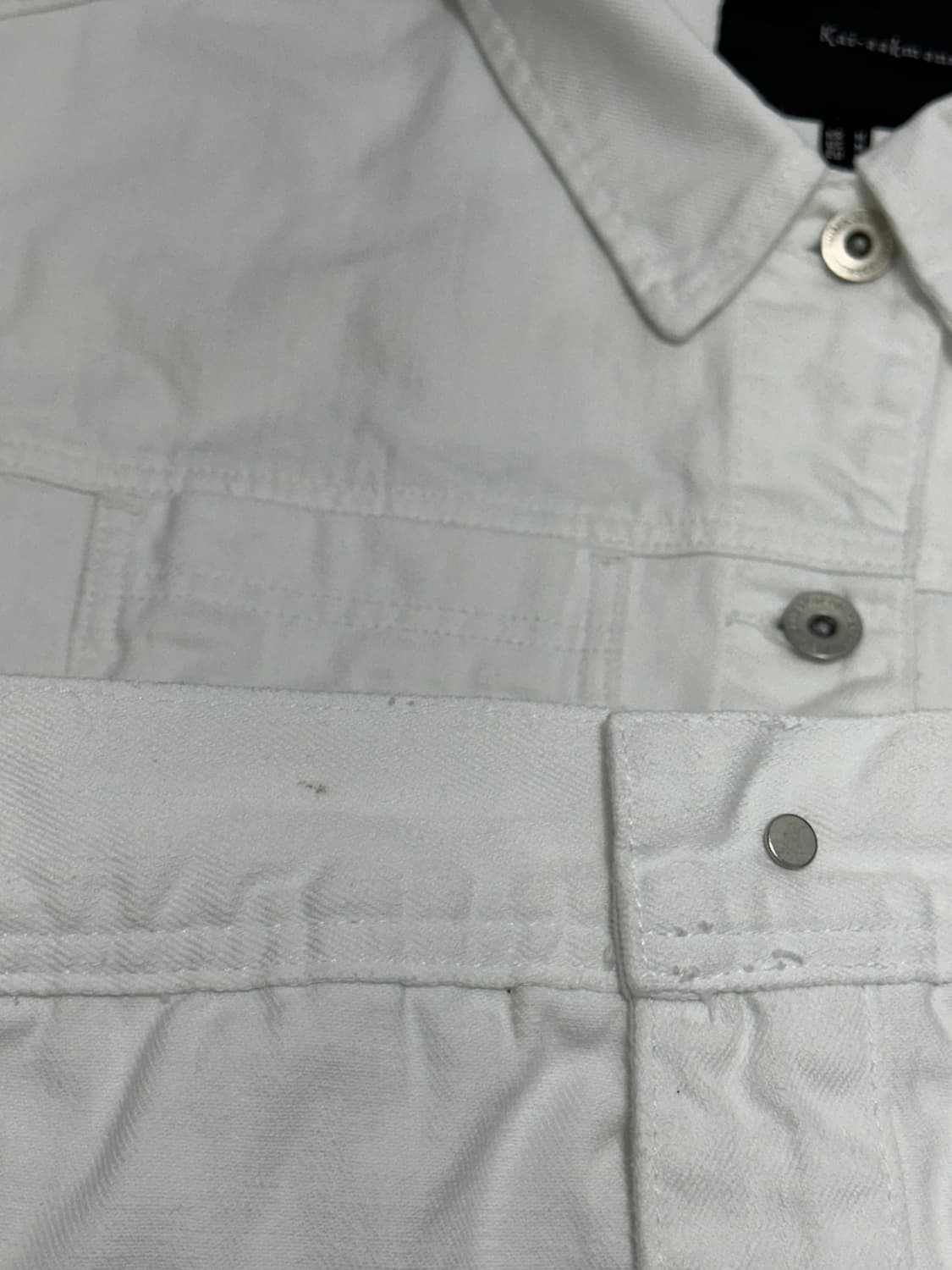 카이아크만 화이트 코튼 트러커 자켓 상품이미지6