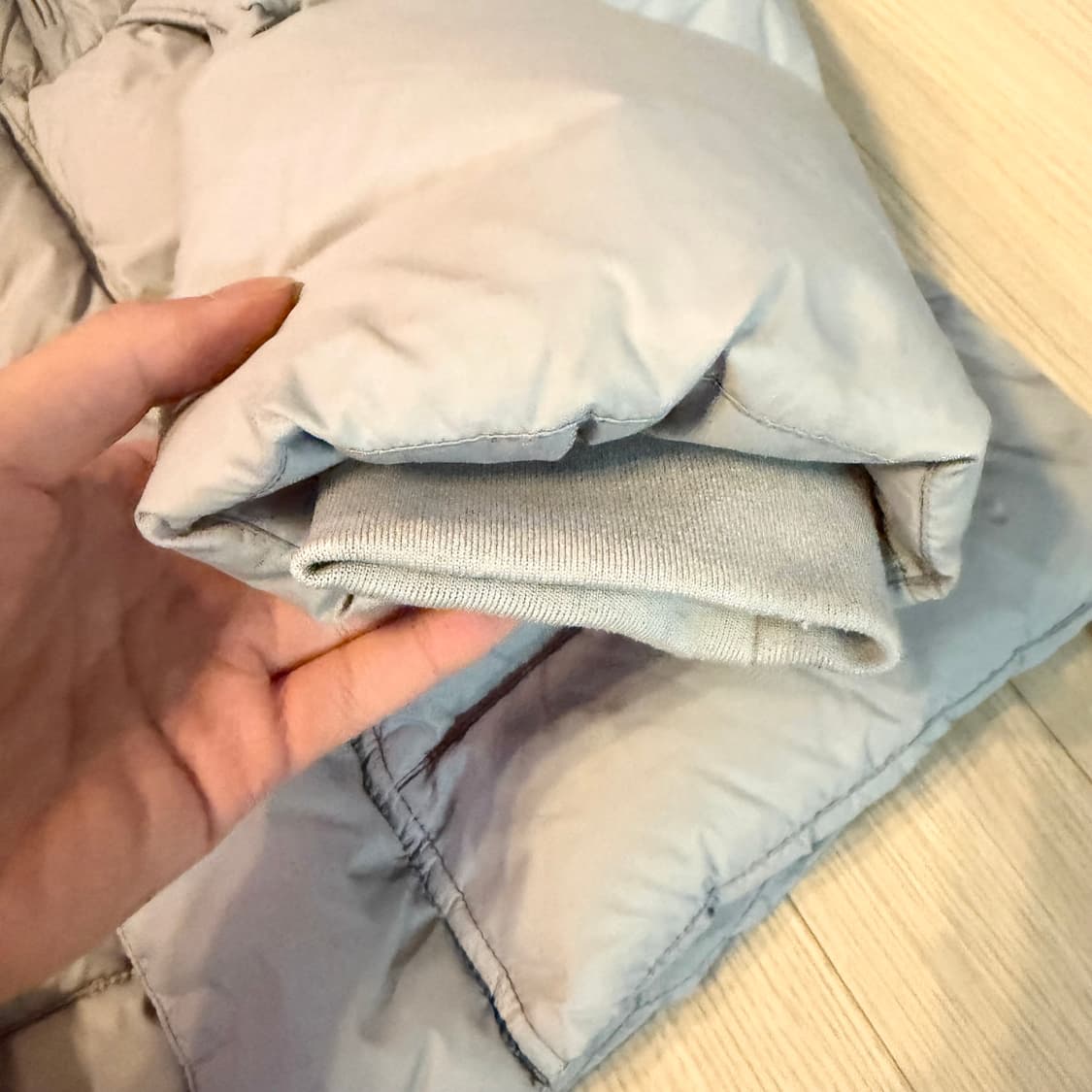 {오케이몰판/새상품급} 파라점퍼스 클라우드 패딩 그레이 S사이드 상품이미지6