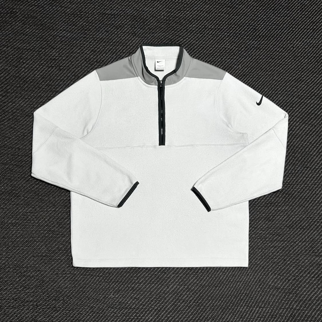 [M] Nike 나이키 스우시 아이보리 반집업 풀오버 후리스 상품이미지1