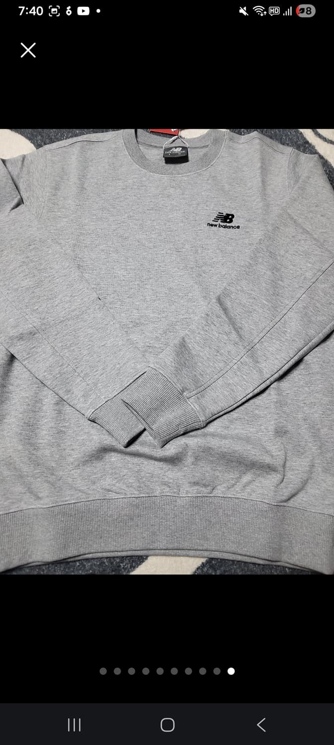 뉴발란스 맨투맨 (블랙/그레이) 새상품-90- 상품이미지3