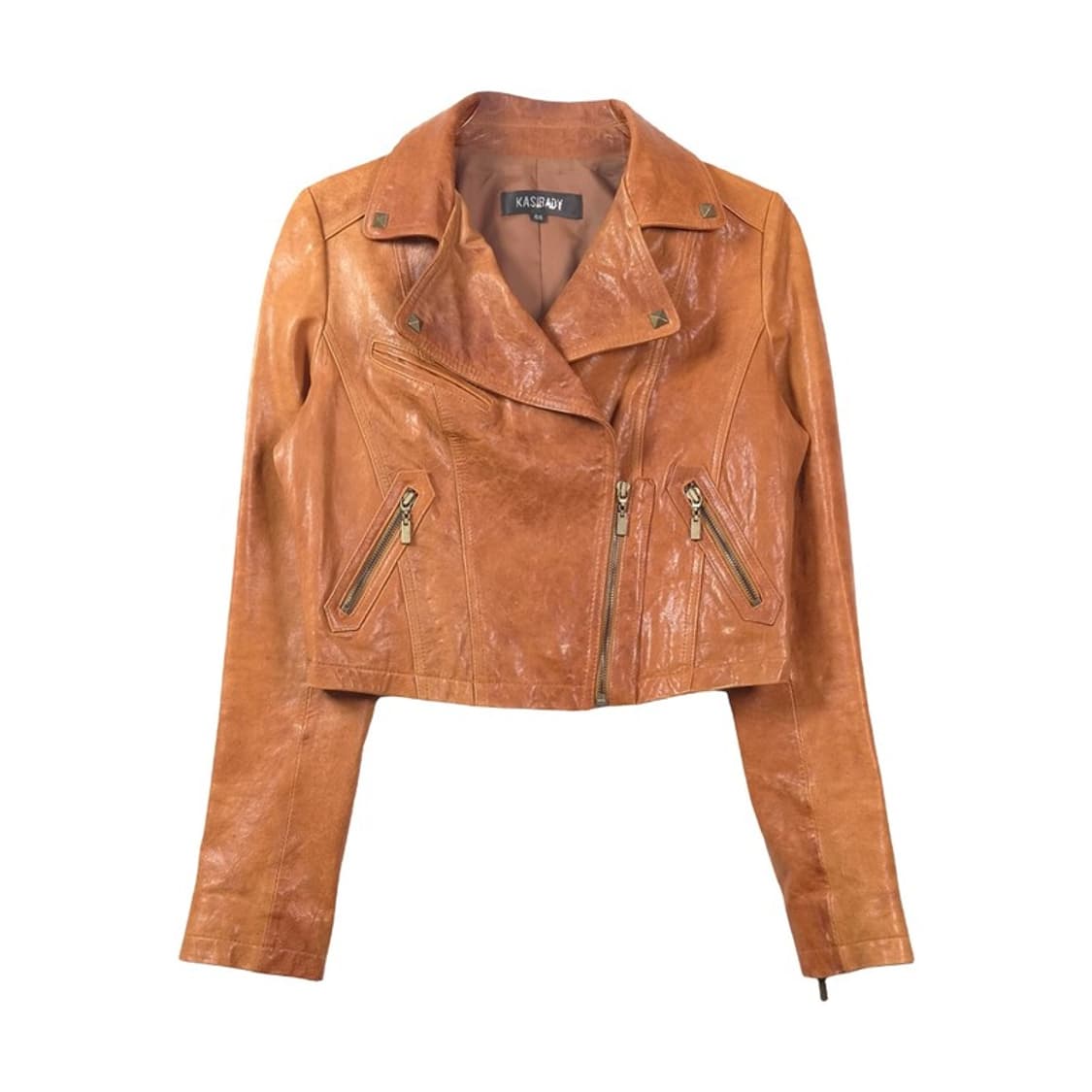 KASIBADY 리얼 양가죽 크롭 라이더 자켓 66 상품이미지1