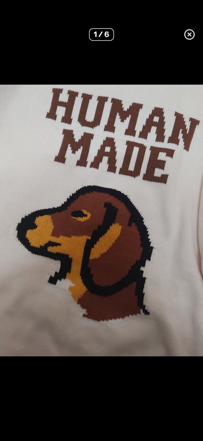 휴먼메이드 아이보리 니트 판매 상품이미지1