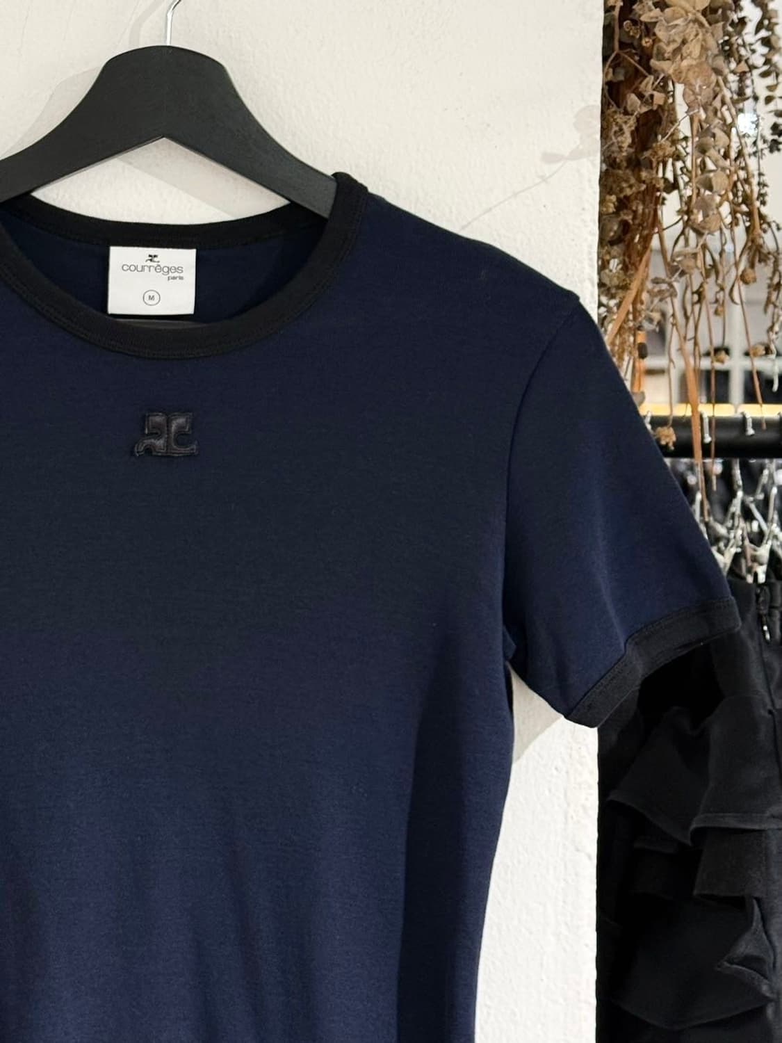 꾸레쥬 네이비 리에디션 범피 콘트라스트 하프 티셔츠 상품이미지3