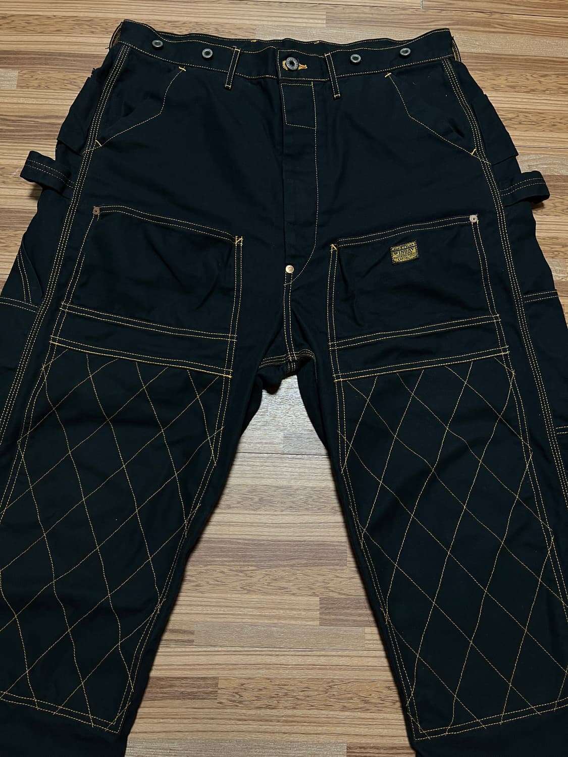 캐피탈 씬 캔버스 럼버 팬츠 블랙 상품이미지2