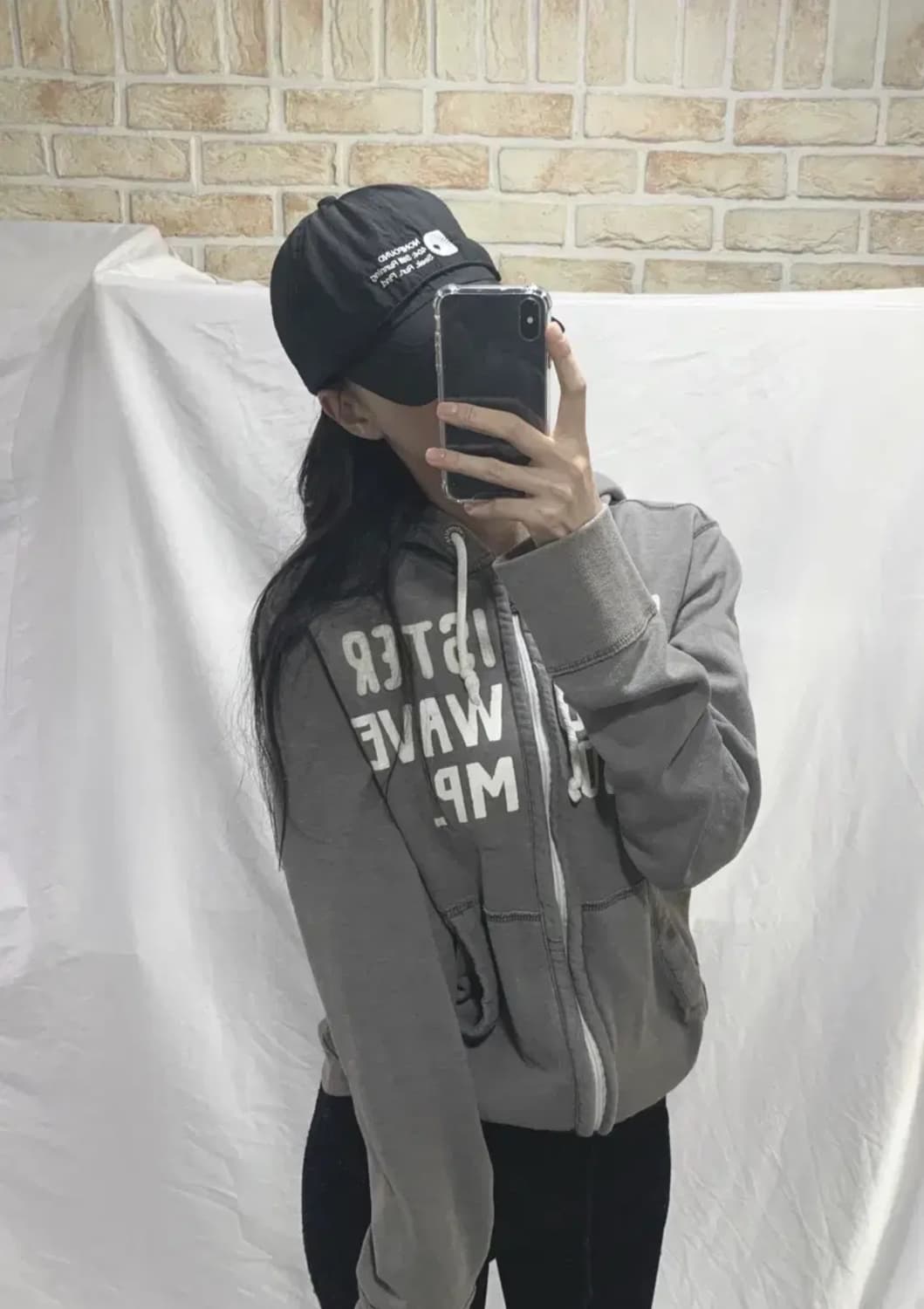 홀리스터 후드집업 S,그레이 상품이미지3