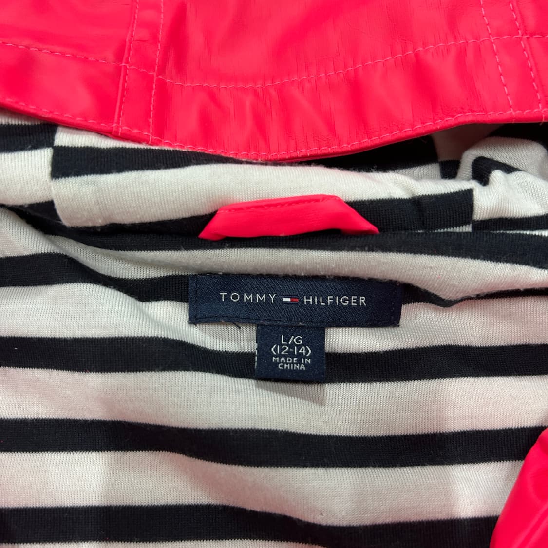 타미힐피거 핑크색 후드 바람막이 L 상품이미지2