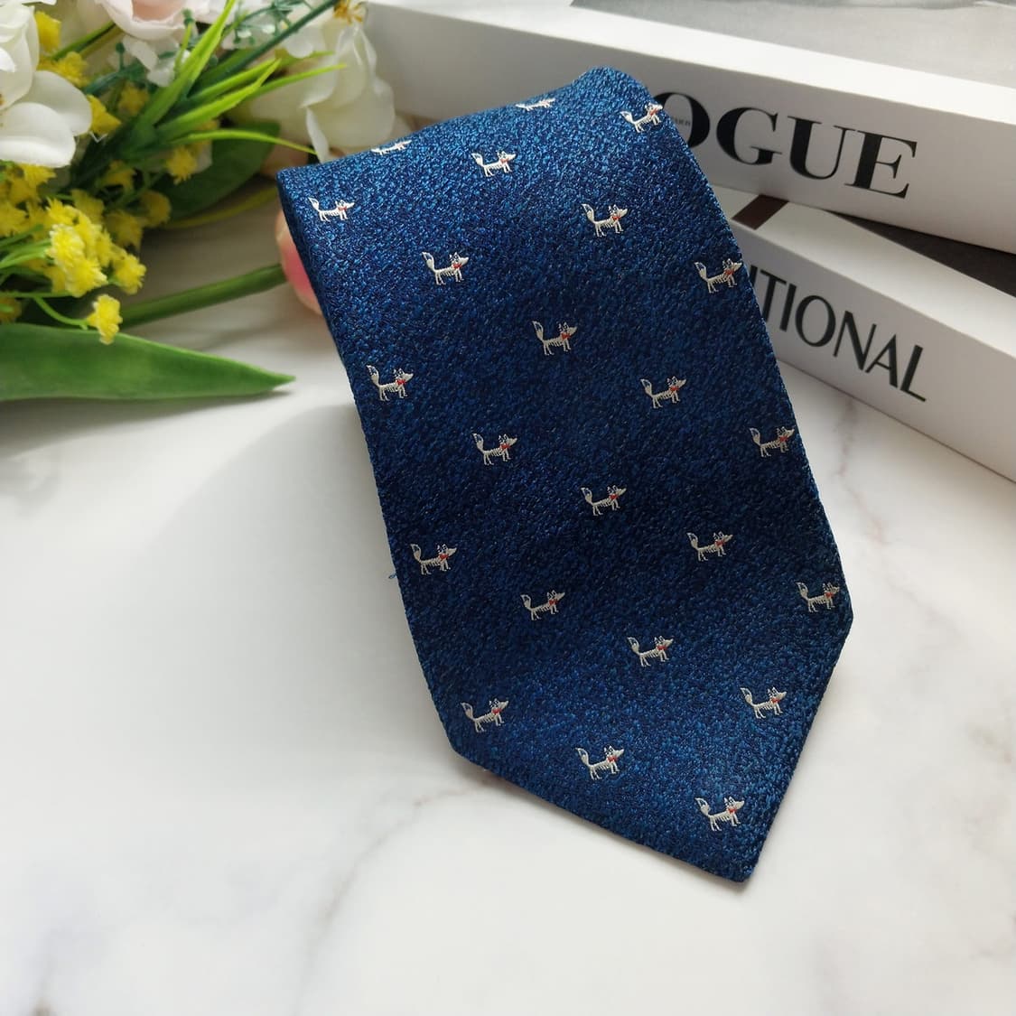 에스.티. 듀퐁 실크 애니멀 패턴 넥타이 7.5cm B등급 K921 상품이미지2